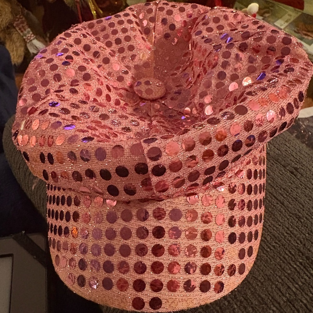 Pink Sequin Cap